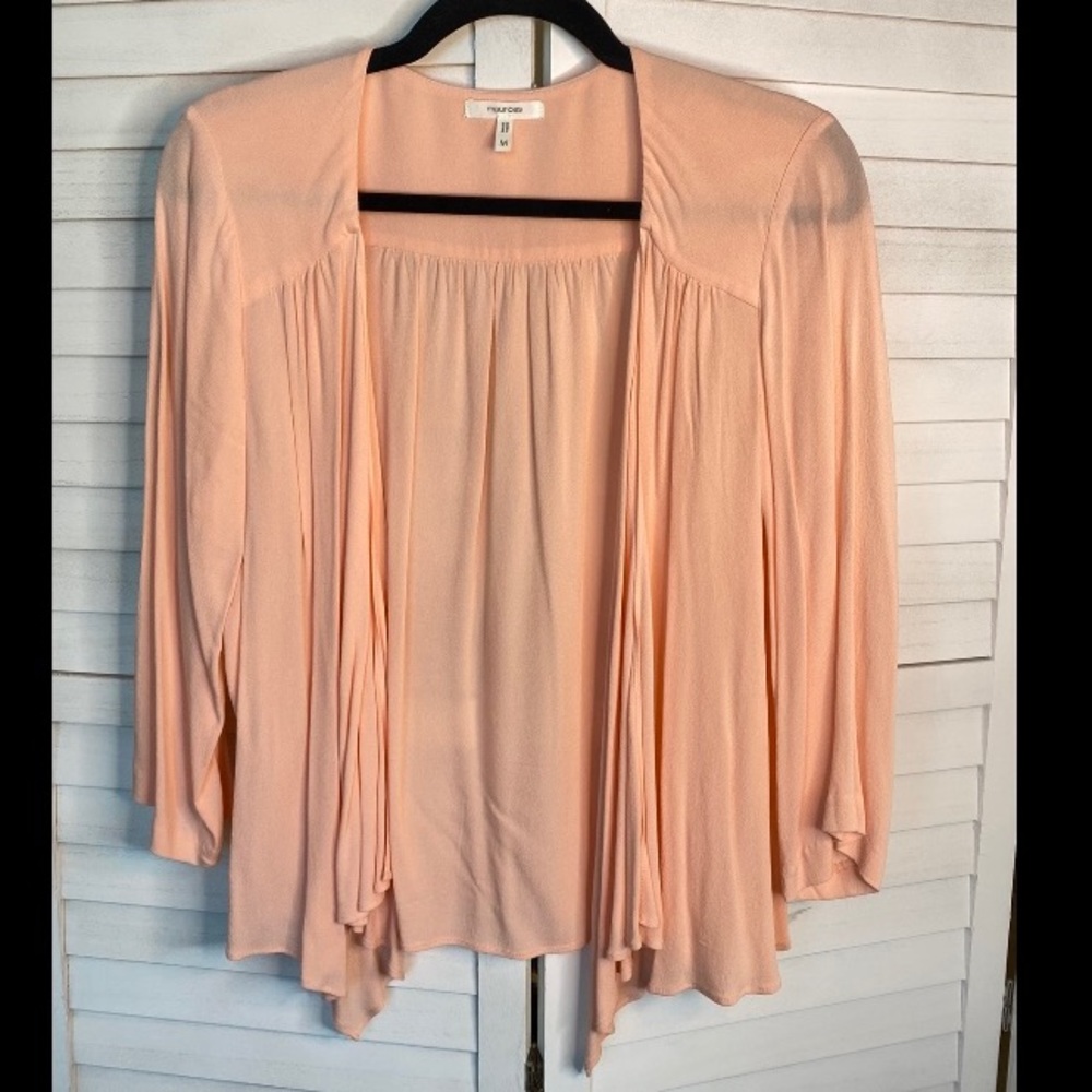 EUC Maurices Cardigan in Coral/Peach ~ Medium